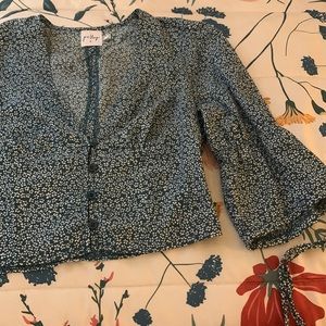 Blue Princess Polly Crop Top